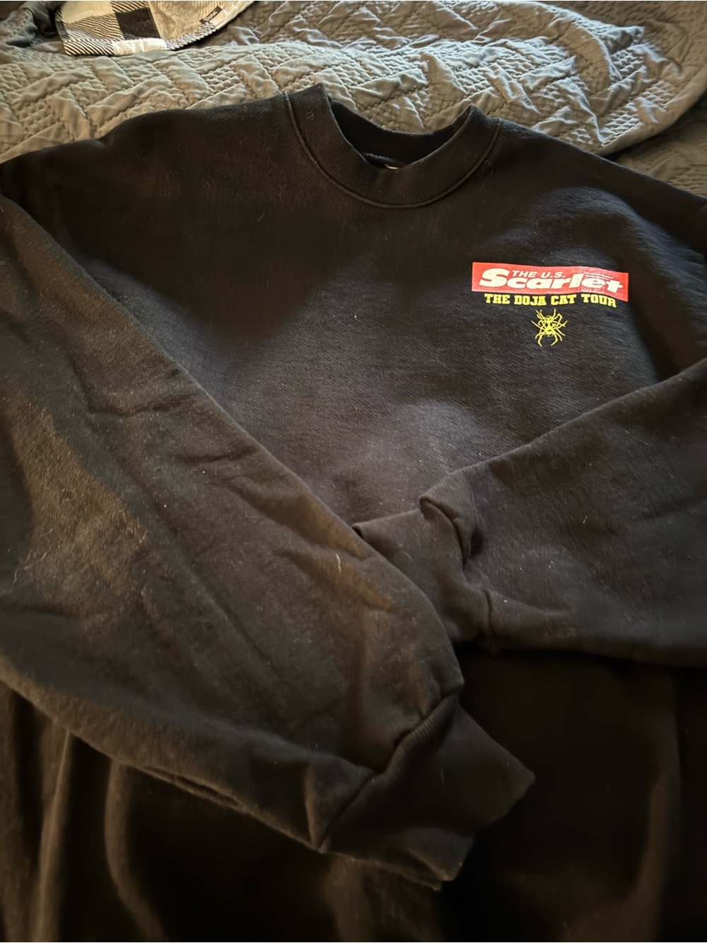 The official U.S. Scaret Tour merch Black Crewneck Doja Cat